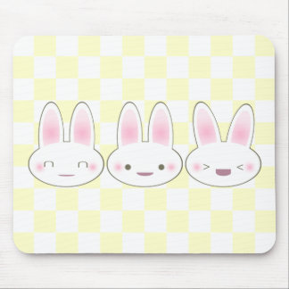 KAWAII BUNNY TRIO MOUSE PAD