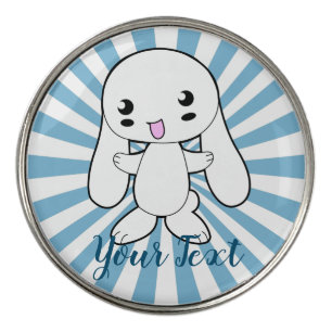 Kawaii Bunny's Hug Custom Golf Ball Marker