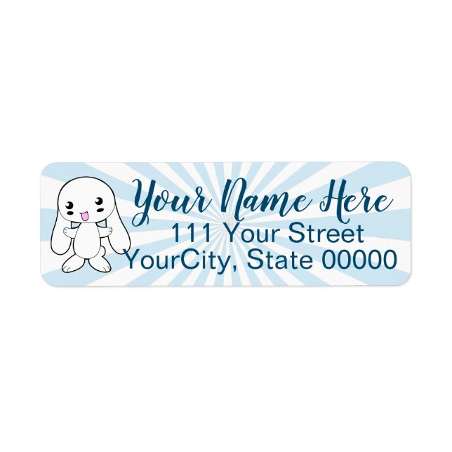 Kawaii Bunny's Hug Custom Label (Front)