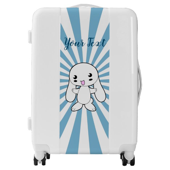 Kawaii Bunny's Hug Custom Luggage (Front)