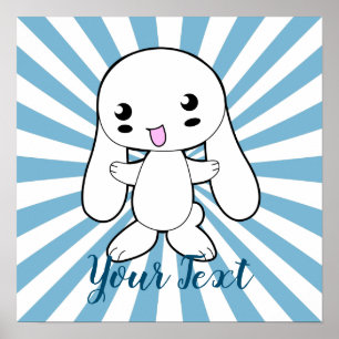 Kawaii Bunny's Hug Custom Poster