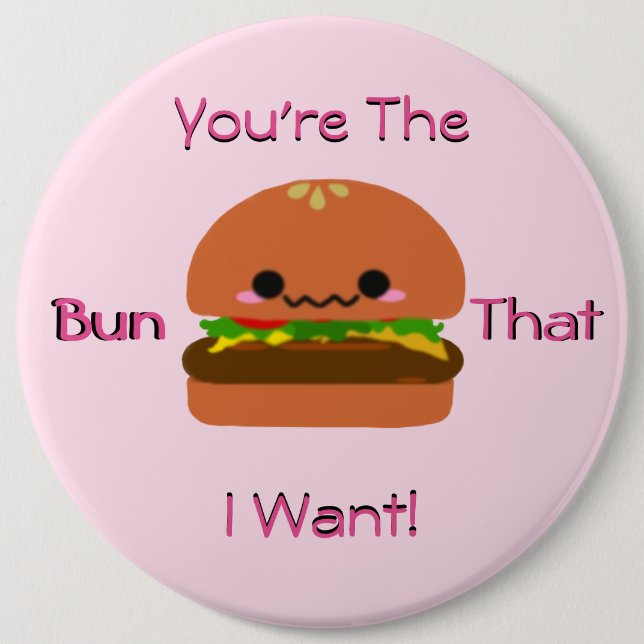 Kawaii Burger Button (Front)