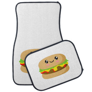 Kawaii Burger Car Floor Mat