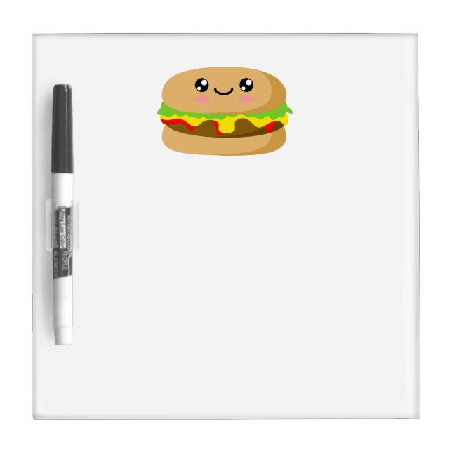 Kawaii Burger Dry Erase Board (Front)