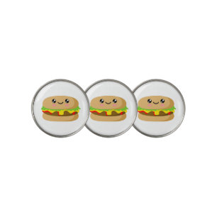 Kawaii Burger Golf Ball Marker