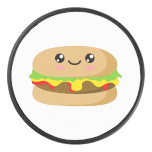 Kawaii Burger Hockey Puck