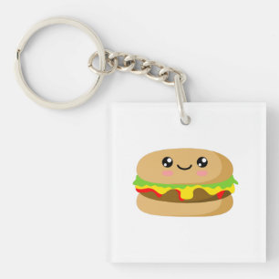 Kawaii Burger Keychain