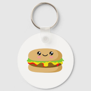 Kawaii Burger Keychain