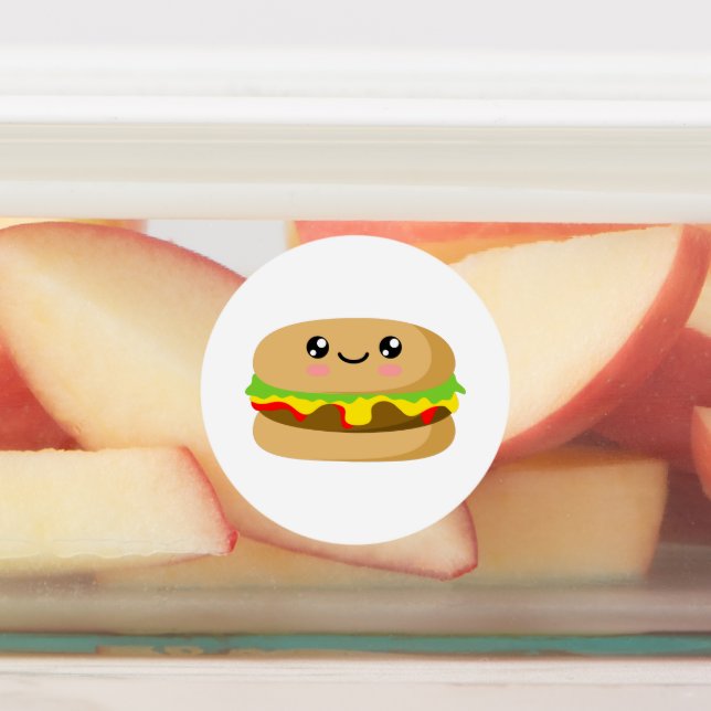 Kawaii Burger Labels (Affixed)