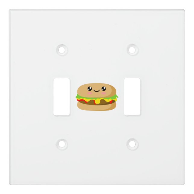 Kawaii Burger Light Switch Cover (Front)