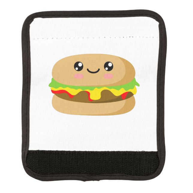 Kawaii Burger Luggage Handle Wrap (Front)