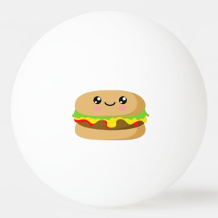 Kawaii Burger Ping Pong Ball