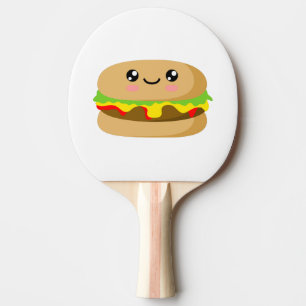 Kawaii Burger Ping Pong Paddle