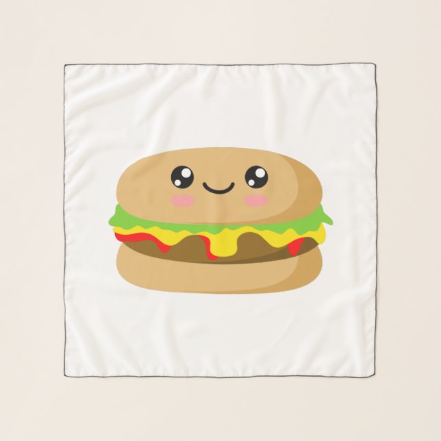 Kawaii Burger Scarf (Front)
