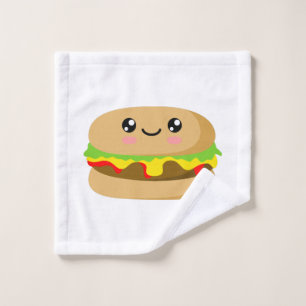 Kawaii Burger Wash Cloth