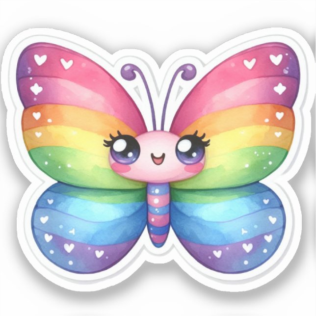Kawaii Butterfly Sticker (Front)