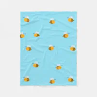 Kawaii Buzzy Bumble Bee Beach Towel by Marceline Smith