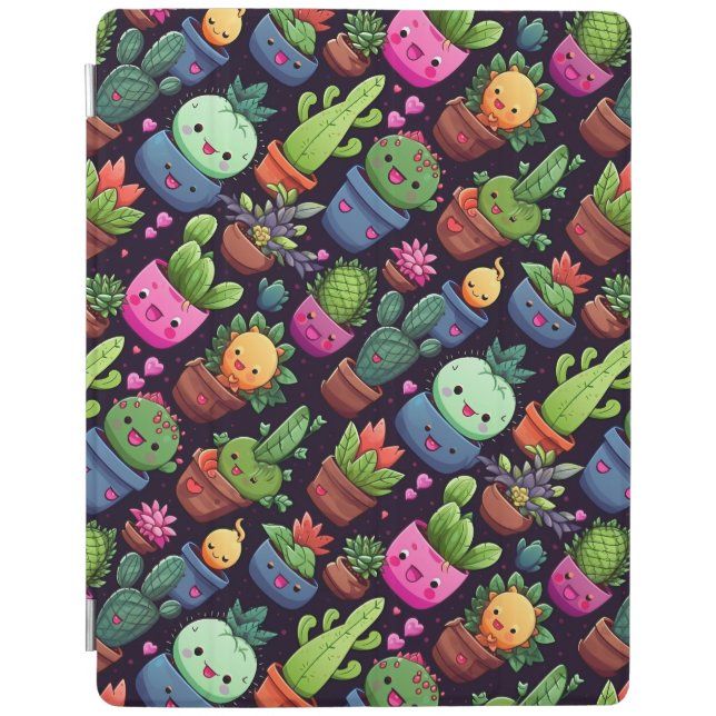 Kawaii Cactus iPad Case (Front)