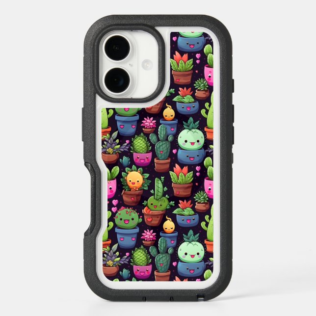 Kawaii Cactus iPhone Case (Back)