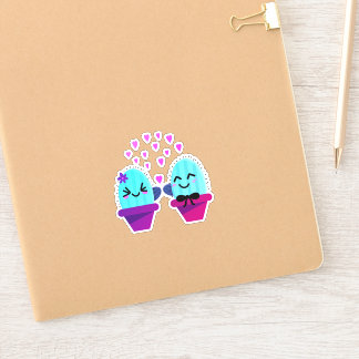 kawaii cactus love sticker