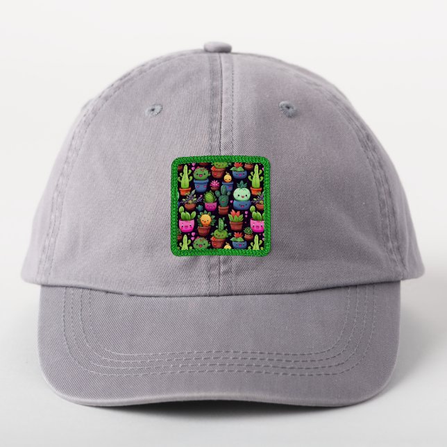 Kawaii Cactus Patch (On Headwear)