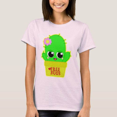 Kawaii Cactus T_Shirt