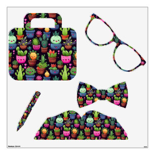 Kawaii Cactus Wall Decals