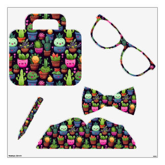 Kawaii Cactus Wall Decals