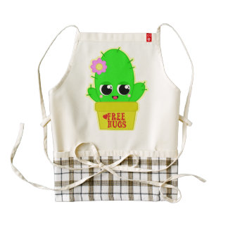 Kawaii Cactus Zazzle HEART Apron