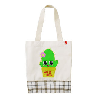 Kawaii Cactus Zazzle HEART Tote Bag