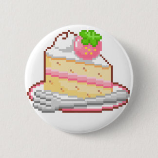 Kawaii Cake Badge Pinback Button