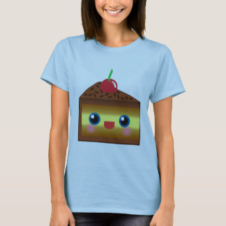 Kawaii Cake Pie Chocolate Vanilla Cream Cherry Yum T-Shirt