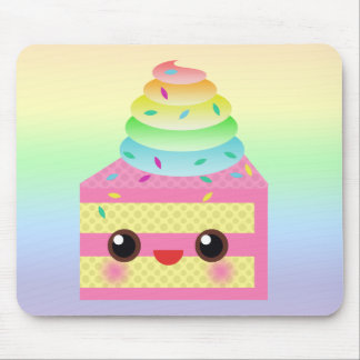 Kawaii Cake Pink Rainbow Sprinkles Fun Dessert Mouse Pad
