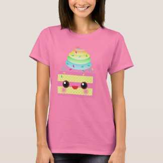 Kawaii Cake Pink Rainbow Sprinkles Fun Dessert T-Shirt