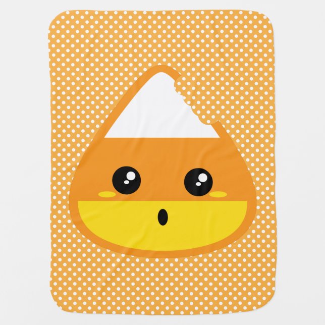Kawaii Candy Corn Baby Blanket (Front)