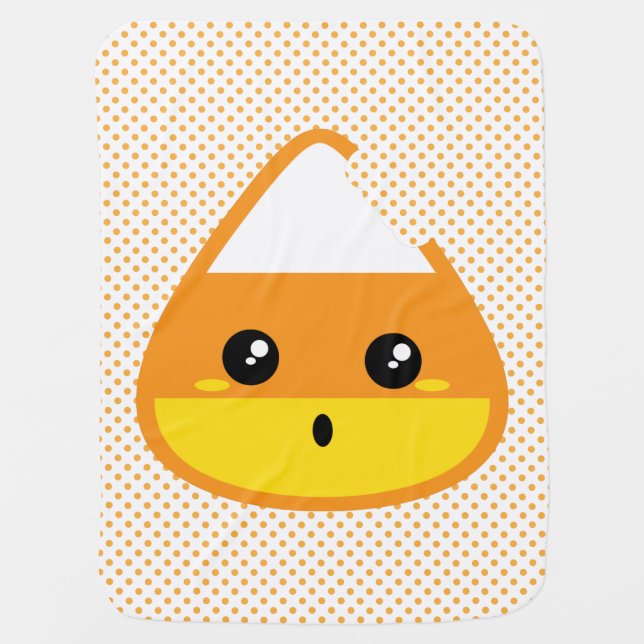 Kawaii Candy Corn Baby Blanket (Front)