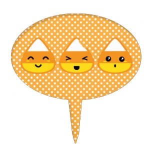 Kawaii Candy Corn Cake Topper