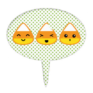 Kawaii Candy Corn Cake Topper