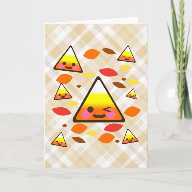 Kawaii Candy Corn Card (Front)