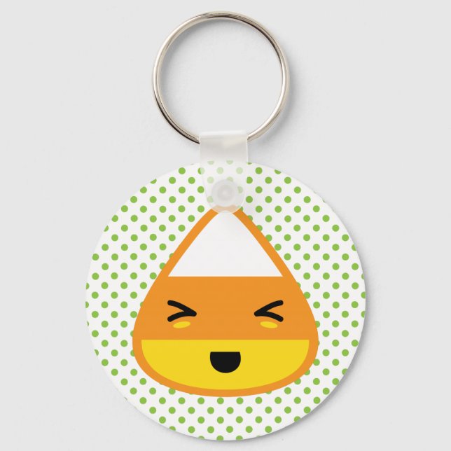 Kawaii Candy Corn Keychain (Front)