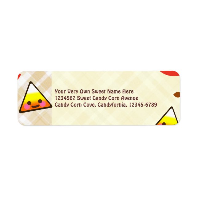 Kawaii Candy Corn Label (Front)