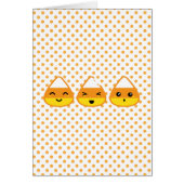 Kawaii Candy Corn Note Card (Front)