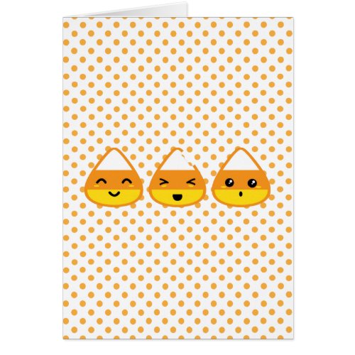 Kawaii Candy Corn Note Card