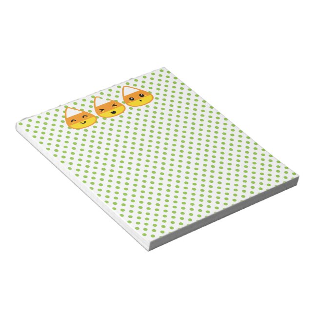 Kawaii Candy Corn Notepad (Angled)