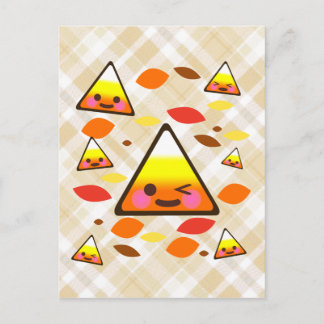 Kawaii Candy Corn Postcard