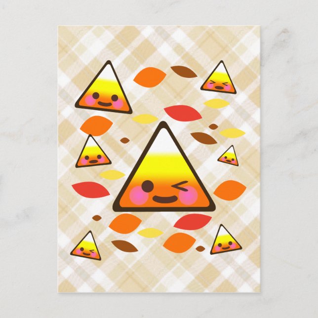 Kawaii Candy Corn Postcard (Front)