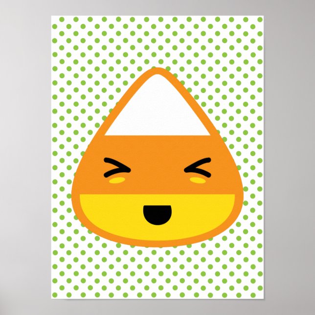 Kawaii Candy Corn Poster Print (Front)