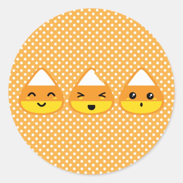 Kawaii Candy Corn Stickers (Front)