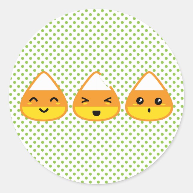 Kawaii Candy Corn Stickers (Front)