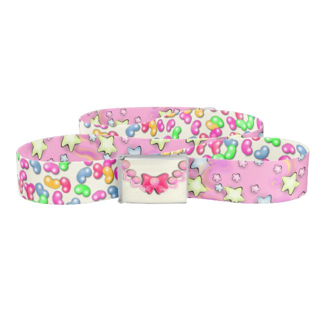 Kawaii Candy Jellybean Star Reversible Belt (Zig-Zag)